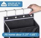KEETDY Over The Door Shoe Rack for Door Fit 20 Pairs Sneakers Large Hanging Shoe Organizer for Closet Storage Boots, Black