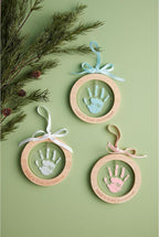 Mud Pie Pink Handprint Ornament