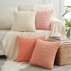 Fancy Homi 4 Packs Decorative Throw Pillow Covers for Living Room Couch Bed, Modern Farmhouse Boho Home Décor Accent Cushion Case, 18" x 18", Pink Series