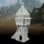 RPG Scenery – 1:64 Scale Unpainted TTRPG Buildings for Role Playing & DND Campaigns, Table Maps Characters Accessory – Medieval Village B AF1124B