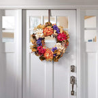 Haute Decor Adapt Adjustable Wreath Hanger, Top & Length Adjustable - Oil-Rubbed Bronze - Strong Metal Wreath Holder for Thick or Thin Doors