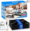Extra Large Vacuum Storage Bags with Electric Pump, 6 Pack Vacuum Seal Bags for Clothing, Bedding, Pillow, Comforters, Blankets, Compression Bags Includes Portable Pump for Home Organization Storage