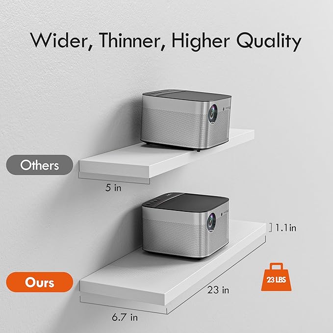YUFLINX 23’’White Floating Shelves for Wall,Rustic Wood Shelf for Room Decor/Storage/Display,Small Bookshelf,Wall Mounted Hanging Shelves for Bedroom, Bathroom, Living Room, Kitchen,Set of 4