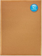 Quartet Cork Board, Bulletin Board, 2' x 1.5' Corkboard, Oak Finish Frame (301)