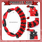 Canlierr Graduation Leis Class of 2026 Grad Ribbon Leis Double Braided Necklace Hawaiian Flower Garland with Heart Kukui Nut for Man Woman Graduation Party Supplies