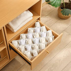 ROUFA Sock Drawer Organizer for Dresser, Honeycomb Underwear Dividers for Women, Panty Separator for Bras, Socks, Belt and Leggings (24pcs,White)