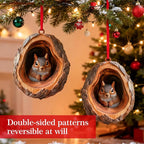 Forest Animal Christmas Ornaments, Valentines Day Gifts for Him Her, Funny Forest Animal Ornaments for Christmas Tree, 3D Resin Squirrel Ornaments Hanging for Animal Lovers & Easter Basket Stuffers