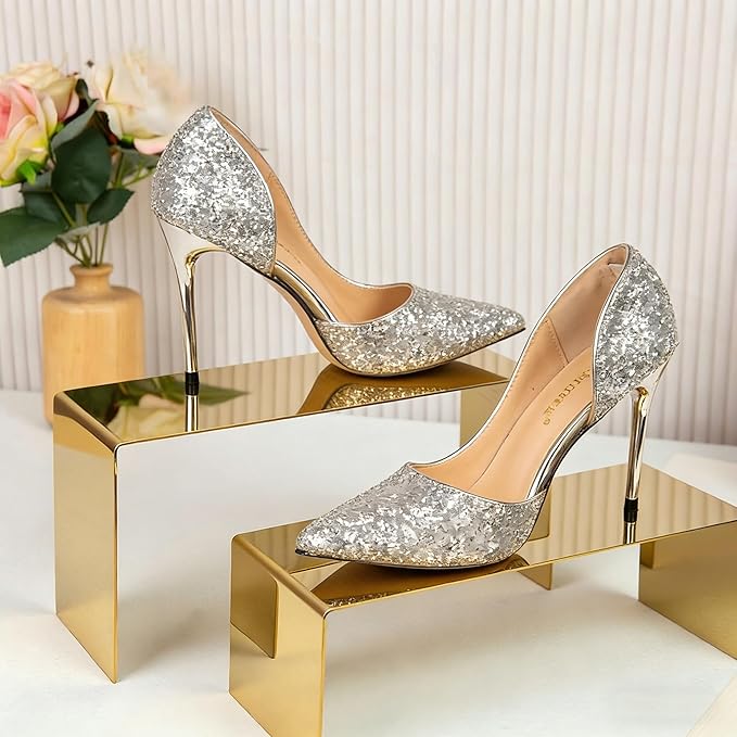 Purse Display Stand, 3pcs Gold Risers Display Stands Stainless Steel, Heavy Duty 22lb Countertop Shoes Stand Handbag Tiered Risers for Home Boutique Retail Store Vendor Display Bags Perfume Jewelry Craft