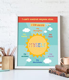Carson Dellosa 9-Piece Calm Down Corner Posters, 16" x 13" Social Emotional Learning Wall Art for Growth Mindset, Bulletin Board, Circle Time Learning Center, and Classroom Decor