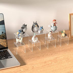 Sezanrpt Clear Acrylic Risers 3 pcs, Square Acrylic Food Display Stands Tabletop, Display Shelf for Vendors, Collectibles, Funko Pop, Food, Glasses, Perfume, Small Plants - 5''x6''x7''