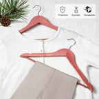 TOPIA HANGER American Red Cedar Wooden Hangers 30 Pack, Clothes Hangers for Closet, Wood Suit Hangers with Smooth Cut Notches, 360°Flexible Hook, Non-Slip Pants Bar(Natural)-CT07C30