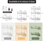 YCIA&DONE Corner Bathroom Counter Organizer, Makeup Organizer for Vanity, Skincare Cosmetic Perfume Tray, Corner Countertop Shelf Rack Storage for Bathroom Kitchen 2 Tiers (Smoky Gray)