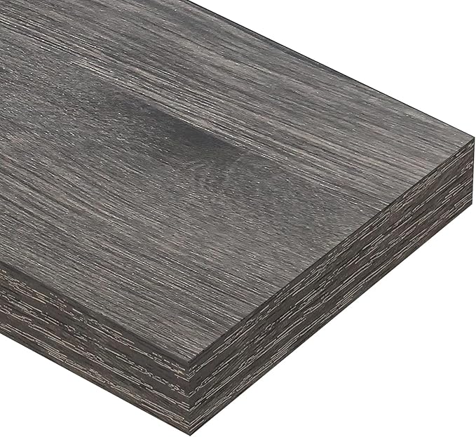 QEEIG Floating Shelves for Wall 23.6" Long - Wall Mounted Shelf Bathroom Kitchen Living Room Bedroom Farmhouse Home Decor Display Bookshelf Large 23.6 x 9.3 inch Set of 2, Grey (008-60GY)