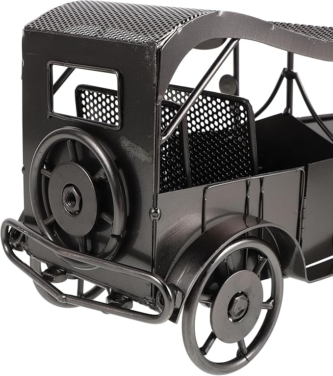 Metal Vintage Car Model Craft Decor - Antique Vehicle Collectible Collections - Desktop Art Car Ornaments Display for Bar Home Setting