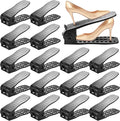 Shoe Slots Organizer Adjustable Shoe Stackers Double Deck Shoe Rack Holder Shoe Rack Storage Space Saver for Closet Organization