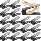 Shoe Slots Organizer Adjustable Shoe Stackers Double Deck Shoe Rack Holder Shoe Rack Storage Space Saver for Closet Organization