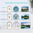 Boloyo 60-Degree Angle Acrylic Plate Display Stand , 4.5 Inch 2PC Clear Acrylic Display Holder Easel Base for Home Office Kitchen School Art Display