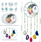 Large Dream Catchers, Chakra Tree of Life Dreamcatcher with Rainbow Healing Crystal Agate Suncatcher for Windows Hangings Prism Decoration Gifts for Adult Boys Bedroom Garden Room Decor