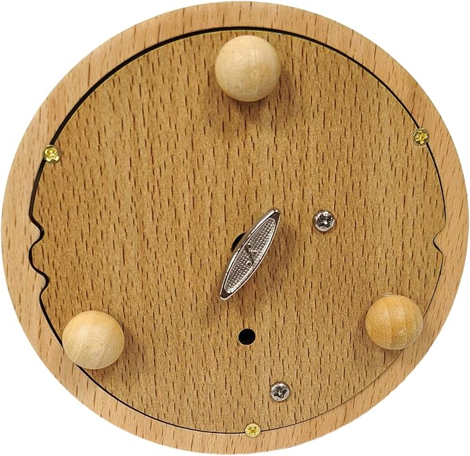 Briskfeel Wooden Music Box with Rotating Couple Holding Balloons - Plays Canon in D Mechanical Musical Box - Gift for Birthday, Valentine's Day, Wedding, Anniversary, Home Décor (Prospect)