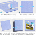 MaxGear Large Cork Board for Wall 48" x 36" Light Blue Bulletin Board, 12 Pack Felt Wall Tiles with Pushpins, Cork Boards for Office Pin Board Tack Board for Photo Meno Decor