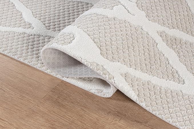 Modern Indoor Rug Diamond 2x3 Area Rugs for Living Room Luxury Kitchen Bedroom Durable Soft Geometric Durable Low and High Pile Stain Resistant Non Shedding Area Carpet 2x3