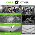 FICTOR Home Gym Mirror for Wall, 48"x24"x3 PCS Large Workout Mirrors with Tempered Glass, Full Length Frameless Body Mirror for Garage, Dance, Yoga, Bedroom