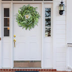 Olive Wreath for Front Door 22 inch, Greenery All Season Wreath with Olive Leaf Fruit, Home Decoration for Outdoor Living Room Indoor Wall and Outside Summer All Season Wedding