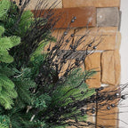 SLK 16-Pack Artificial Glitter Berry Stem Ornaments, Christmas and Halloween Decorative Glittery Twigs, Picks, Branches for Tree, Wreath, Small Vase, Halloween Party (Black)