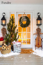 Decorative Teardrop Swag for Front Door, Artificial Wall Swags with Pine Cones for Home Porch Wall Window Halloween Christmas Indoor Outdoor Decor