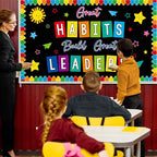 party greeting Growth Mindset Bulletin Board Decorations Great Habits Build Great Leaders Paper Cutouts Colorful Back to School Bulletin Board Set for Kindergarten Preschool Decor