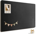 Large Bulletin Board, 48 X 35 Inches Felt Cork Board with 40 Pushpins, Foldable Felt Notice Pin Board Photo Display Board with Self-Adhesive Tape for Office Home School (Black, 48x35 inch)