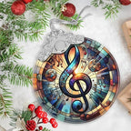 Musical Note Stained Glass Orament - Christmas Ornament - Christmas Decorations for Tree - Holiday Present ldeas - Gift Exchange