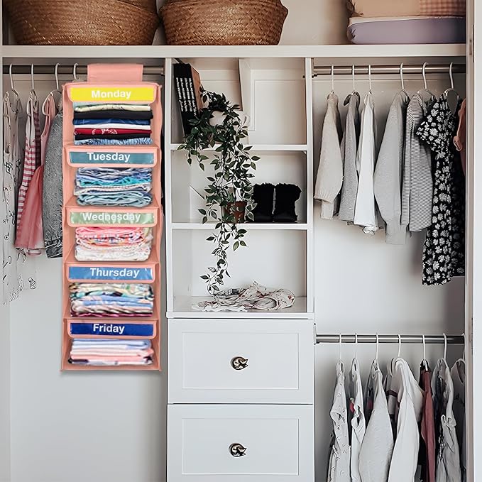 Weekly Kids Clothes Organizer - Day of The Week & Daily Organizer