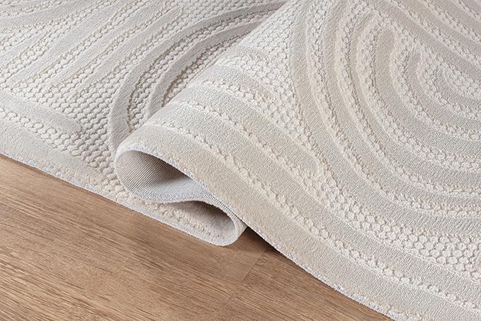 Modern Indoor Rug Orbit 2x3 Area Rugs for Living Room Luxury Kitchen Bedroom Durable Soft Geometric Durable Low and High Pile Stain Resistant Non Shedding Area Carpet 2x3