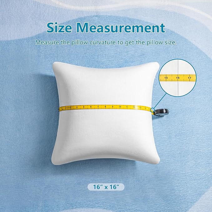 AM AEROMAX 16x16 Pillow Insert (Pack of 2) Memory Foam Throw Pillow Insert Sham Square for Decorative Cushion Bed Couch Sofa Without Deform After Longtime Use
