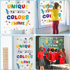 gisgfim Classroom Bulletin Board Decoration Set Wall Door Decor Colorful Crayon Classroom Decorations for Kindergarten Preschool Elementary Middle School(Be Unique Let Your Colors Shine)