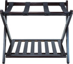 Casual Home Luggage Rack with Shelf, Espresso
