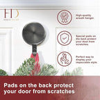 Haute Decor Attract Magnetic Wreath Hanger (Brushed Nickel) - Set of 2 Magnets - for 2 Metal Doors/Surfaces or 1 Single-Pane Glass Door/Window - Holds up to 10lbs.
