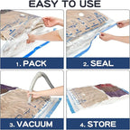 XXL Jumbo Vacuum Storage Bags, 47''X35'' Extra Large Space Bags for Blanket, Bedding, Comforters (4-XXL)