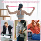 Figure 8 Fitness Resistance Bands, 4-Pack TPE Workout Bands for Women, Arm Back Shoulder Toner for Home Gym, Yoga, Physical Therapy - Strength Training & Stretching Elastic Ropes