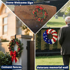 BEISE Wreath Hanger for Headstone, Adjustable 6"- 11", Black 2 Pack, Non-Slip Sponge Grip, Fits Thick Upright Gravestone with Flat or Uneven Arched Tops, Easy Outdoor Cemetery Christmas Décor