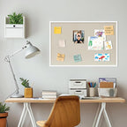 DAHAPYBOO Cork Board with Linen White 2Pack,Bulletin Board 36"x24" Hanging Corkboards for Office Home School Message Board or Vision Board Decoration.
