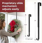Haute Decor Adjustable Length Wreath Hanger - 20 Lb. Capacity