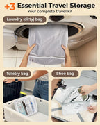 BAGSMART Rechargeable Wireless Pump Travel Storage Bags Set, Portable Space Saver Bags for Travel & Home, Vacuum Compression Seal Bag for Clothing- 15 combo bags