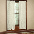 Sweet Home Collection Window Curtains Treatment Panel 63" or 84" Long in Stylish and Unique Patterns and Designs for All Home Décor, Hopewell Cream