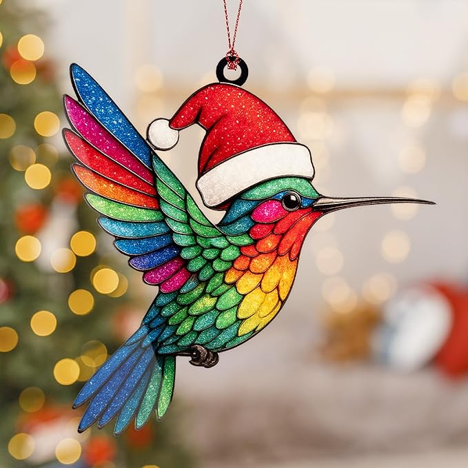 Hummingbird Gifts for Women - Christmas Ornament 2026 - Beautiful Christmas Ornaments Decorative Hummingbird with Meaningful Story Card Humming Bird Valentines Birthday Teacher Gift