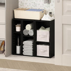 Furinno Reed 2-Tier Closet Organizers and Storage, Closet Organizer, Open Shelf Closet Storage, for Wardrobe, Bedroom, Living Room, 10-Inch Width, Blackwood