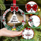 Christmas Wreath Ornaments for Trees Decorations, Mini Jingle Bell Hanging Charms Xmas Tree Decorative DIY Craft Hanging Ornaments for Christmas Decorations