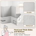 GRANNY SAYS 6.5-Inch Foldable Underbed Storage Box with Lid, Sturdy Frabic Organizer with Reinforced Bottom for Clothes, Shoes, Low-Profile Underbed Container for Bedroom, Closet,2 Pack, Grey