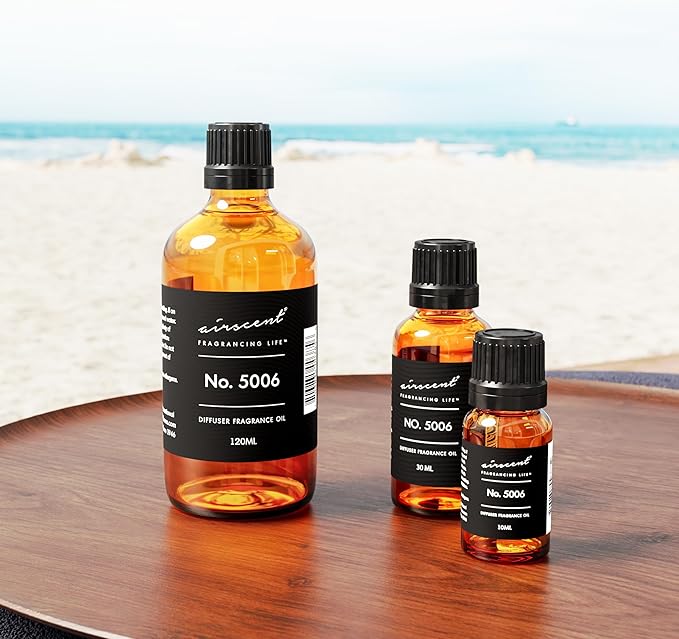 AirScent Diffuser Oil Inspired by TF's Ombre Leather - No. 5006 Perfume Dupe - Fragrance Oil Blend for Ultrasonic and Waterless Diffusers and Crafting - 120 ml, 4 fl oz Glass Bottle with Dropper